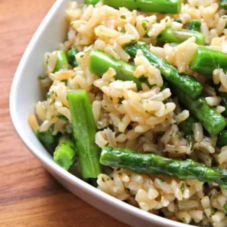VEGGIE****Brown Basmati with Asparagus, Scallions and Hot and Sour Sauce