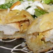 Deconstructed Chicken Wellington with Gorgonzola Cream Sauce