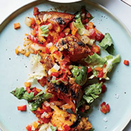 Grilled Sweet Potatoes with Jerk Vinaigrette