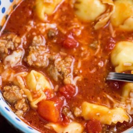 Tortellini Soup with Italian Sausage