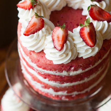 Made from Scratch Strawberries & Cream Cake