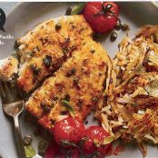Crispy Flounder and Roasted Tomatoes