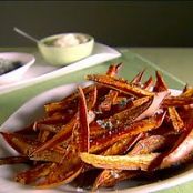 Sweet Potato Fries with Basil Salt and Garlic Mayonnaise