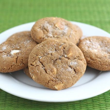 Gingersnap Cookies with White Chocolate Chunks