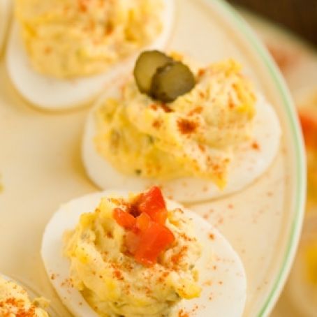 Lighter Southern Deviled Eggs (Deen bros)