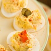 Lighter Southern Deviled Eggs (Deen bros)