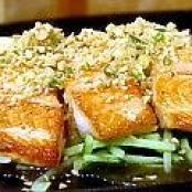 Pan-Seared Salmon with Ginger-Lime Sauce and Peanuts
