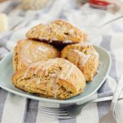 Pumpkin Cinnamon Roll Scones