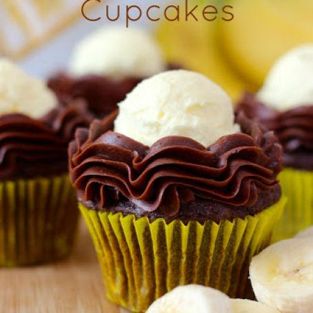 Chocolate Banana Cream Pie Cupcakes