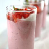 Strawberry Mousse with Coconut Whipped Cream and Sweet Strawberry Sauce