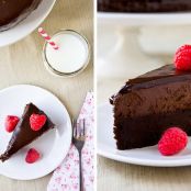 Flourless Chocolate Layered Mousse Cake