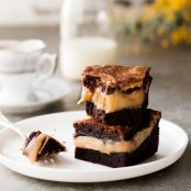 Salted Caramel Stuffed Brownies