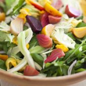 Roasted Beet, Squash Blossom & Arugula Salad