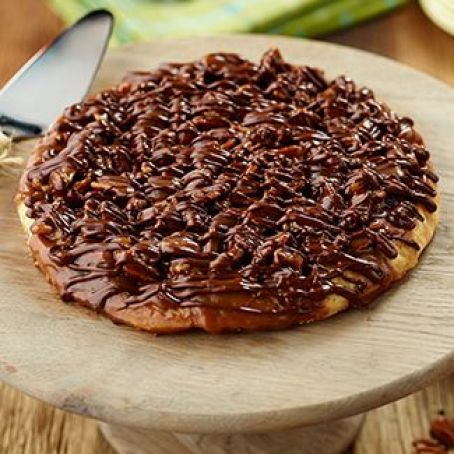 Upside-Down Chocolate Pecan Pie