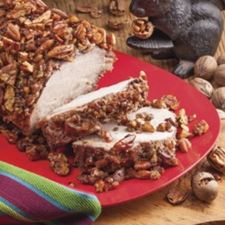 Honey Dijon Pecan-Crusted Pork Loin