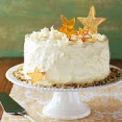 Pistachio Cake with White Chocolate Frosting