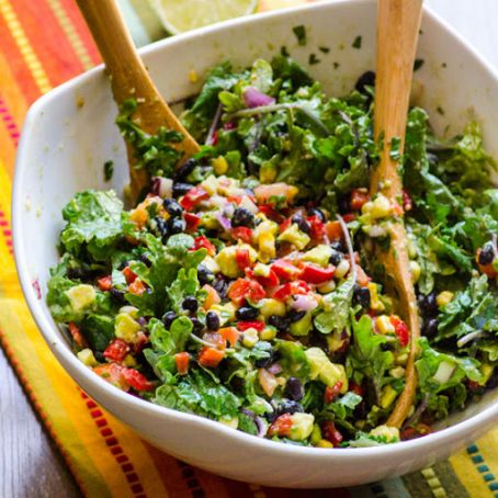 Healthy Creamy Mexican Kale Salad