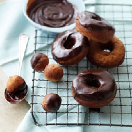 Chocolate banana doughnuts