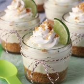 No Bake Key Lime Cheesecake in a Jar