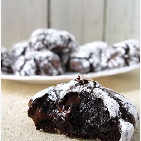 Deep Dark Chocolate Cookies-No butter & Flourless