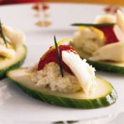 Crab Cocktail on Cucumber