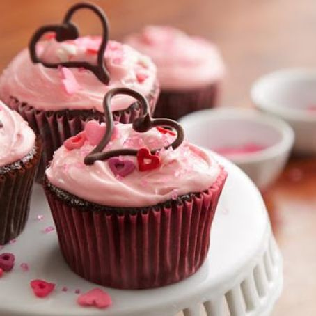 Sweetheart Chocolate Cupcakes