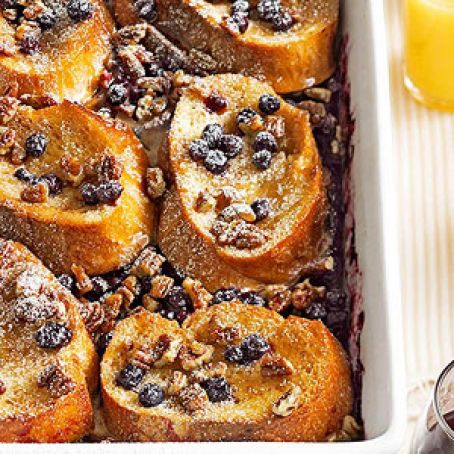 Baked Blueberry-Pecan French Toast