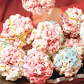 Festive JELL-O Popcorn Ball