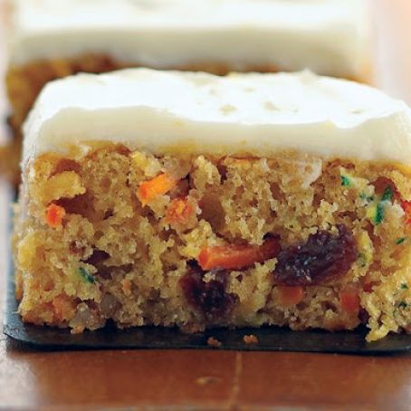 Healthified Carrot and Zucchini Bars