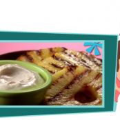 Pineapple with So-Good Cinnamon-Vanilla Yogurt Dip Recipe | Hungry... Grill! | Hungry Girl TV Show
