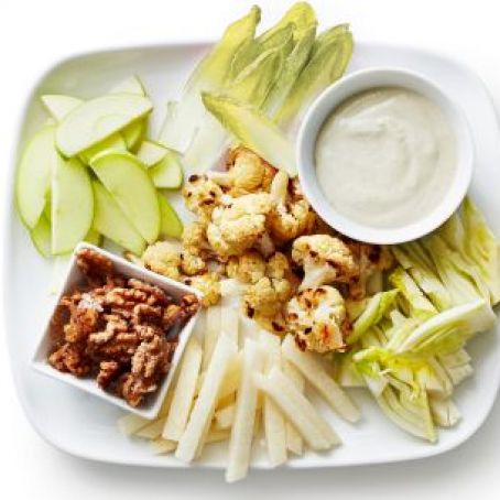 White Crudites with Bleu Cheese Sauce