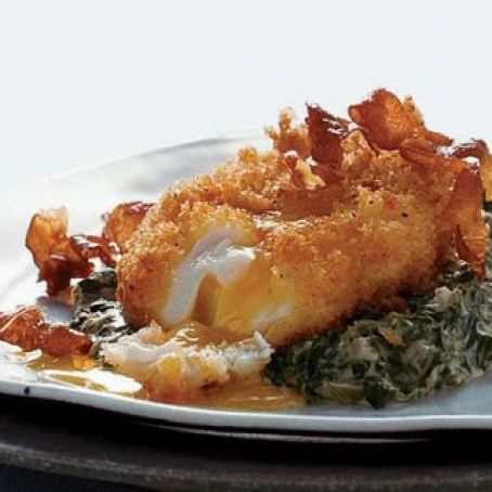 DEEP FRIED POACHED EGGS