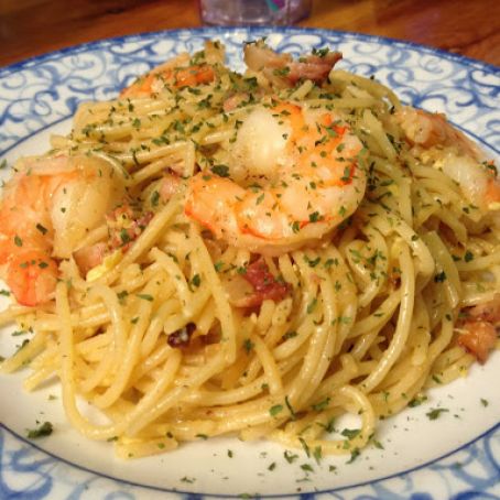 Shrimp Spaghetti Carbonara
