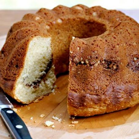 Yogurt Coffee Cake with Pecan Filling