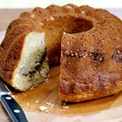 Yogurt Coffee Cake with Pecan Filling