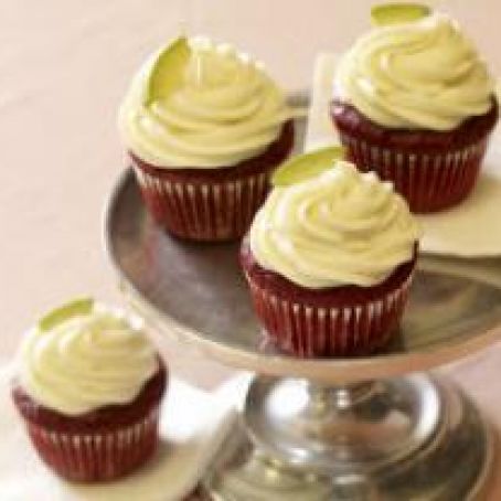 Avocado Red Velvet Mini Cupcakes with Honey Avocado Frosting Recipe