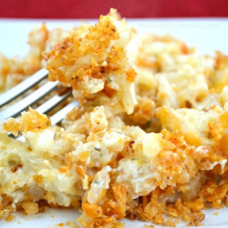 Funeral Potatoes (Easy Cheesy potato casserole)
