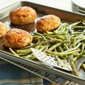 Mini Turkey Meatloaf and Maple Green Beans Sheet-Pan Dinner