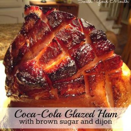 Coca Cola Glazed Ham With Brown Sugar & Dijon