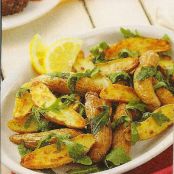 Roasted Fingerling Potatoes with Arugula