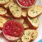 Chicken Liver Mousse Crostini with Pepper Jelly