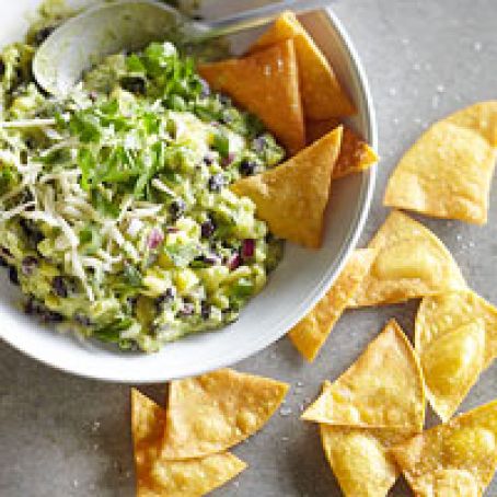 Pineapple Black Bean Guacamole Dip