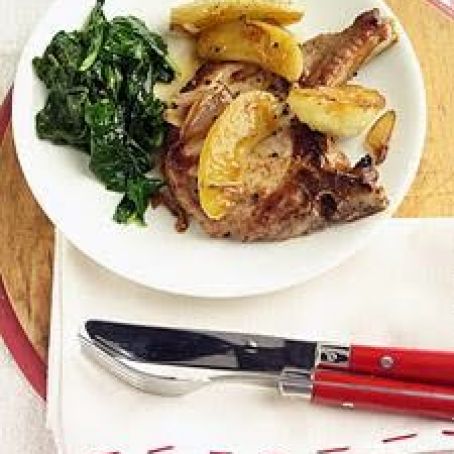 Pork Chops with Apples And Shallots