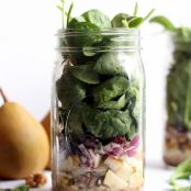 QUINOA****Quinoa, Pear and Spinach Salad-in-a-Jar