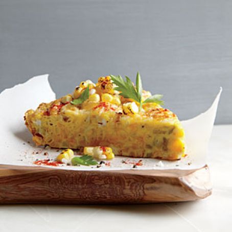 Corn Frittata with Pecorino-Romano Cheese