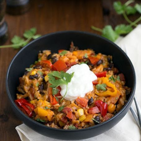 ONE SKILLET} SWEET POTATO BURRITO BOWLS