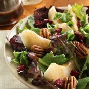 Pear and Greens Salad With Maple Vinigarette
