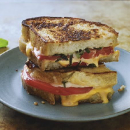 Grilled Cheese with tomato & basil