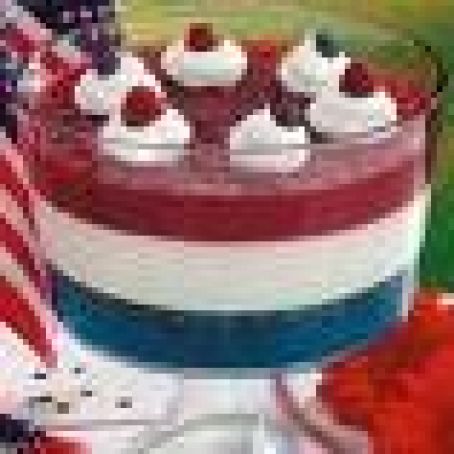 Red, White and Blue Jello Salad