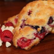 Raspberry White Chocolate Scones